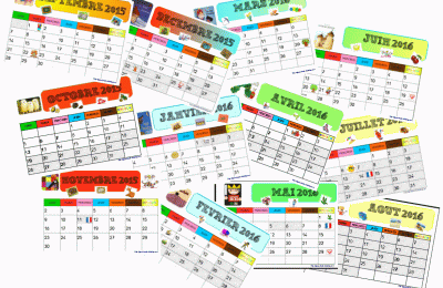 Calendrier Mensuel 2015-2016