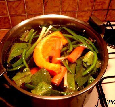 Tempête, temps froid et humide , mais une bonne soupe de légumes