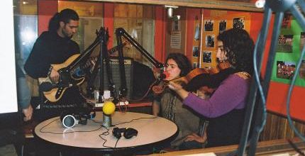 Le groupe l'émigrant dans les studios le lundi 20 novembre 2006