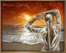 Soirée d'automne sur plage de port creux