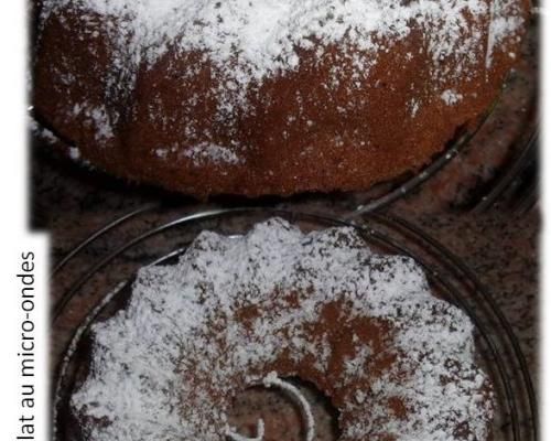 Génoise au chocolat au micro-ondes en 5 min