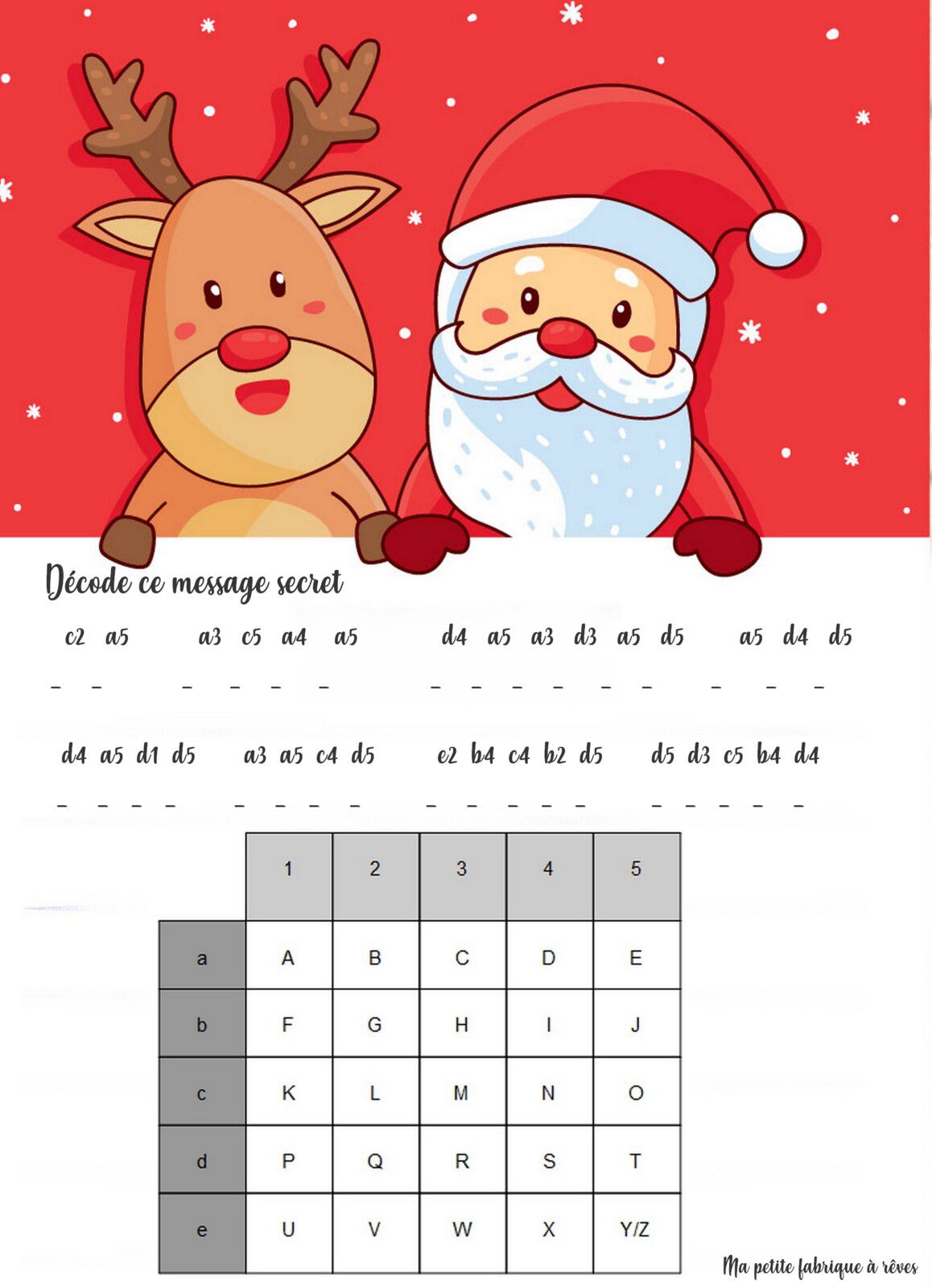 Enigme de Noël Calendrier de l'avent façon escape game niveau cycles 2 et 3 école collège