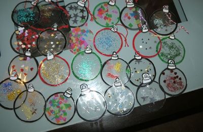 Des boules de noël rapides (idée pinterest)