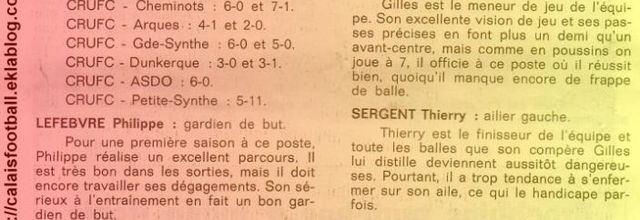 Allez Calais 1977/1978 n°14   Spécial "Poussins"       