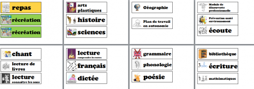 Affichage emploi du temps