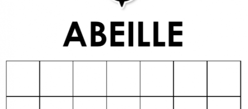 Fiche GS : Les lettres du mot ABEILLE.