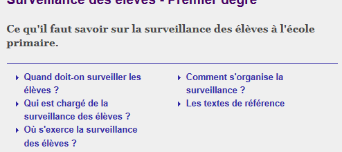 Surveillance des élèves