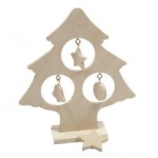 *Bricolage noël: sapin en bois à décorer