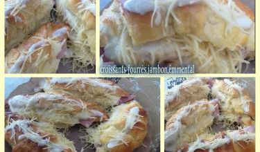 CROISSANTS FOURRÉS JAMBON,ÉMMENTAL