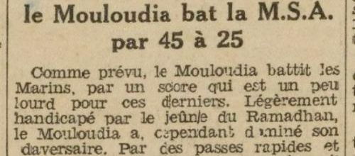 MCA Basket-Ball époque Coloniale 1937-1950