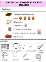recette gâteau chocolat fraise
