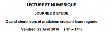 Lecture et numérique : journée d'étude à Villeurbanne (29 avril)