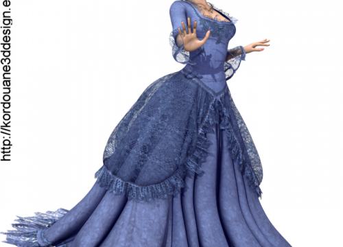 Tube : femme en robe de Cendrillon (render--image)