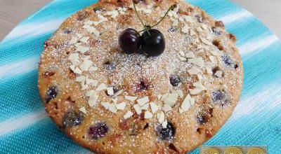 Moelleux aux cerises et pépites de chocolat blanc