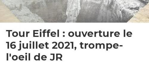 Trompe l'œil avec la tour Eiffel