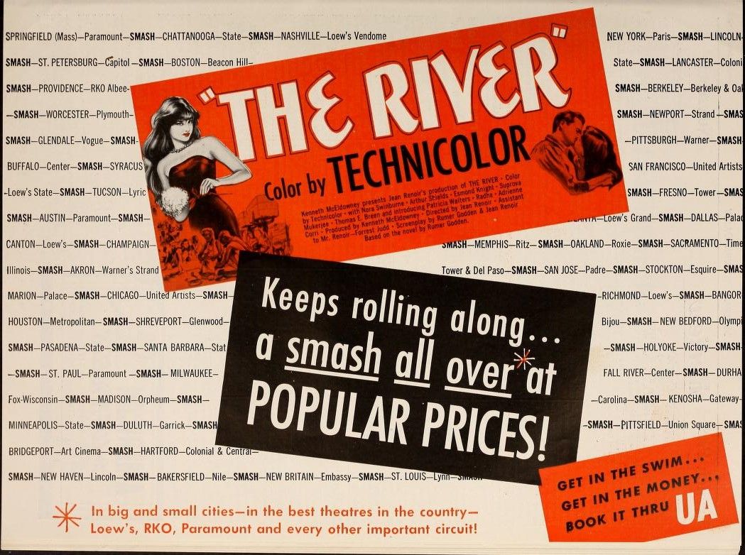 LE FLEUVE BOX OFFICE USA 1952