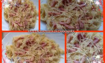 PÂTE TAGLIATELLE À LA CARBONARA