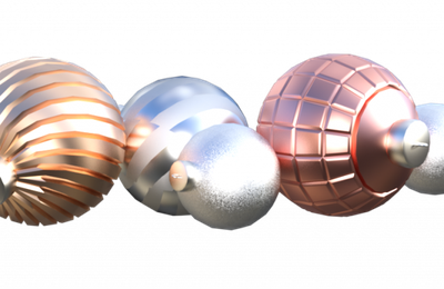 Tube de boules de Noël (render-image)