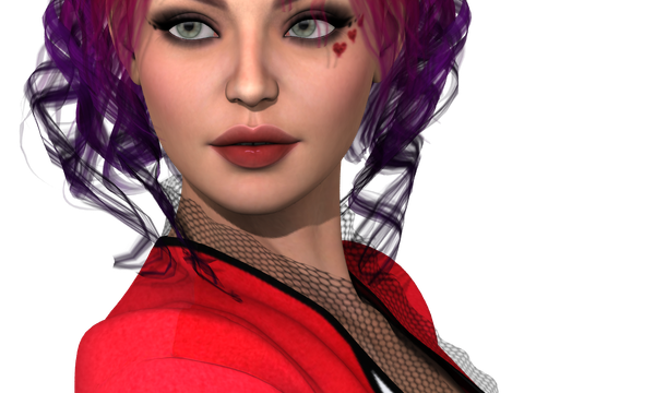 Tube de portrait "femme Valentine" (render)