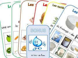 Jeu des 6 familles des aliments plus les petits plaisirs