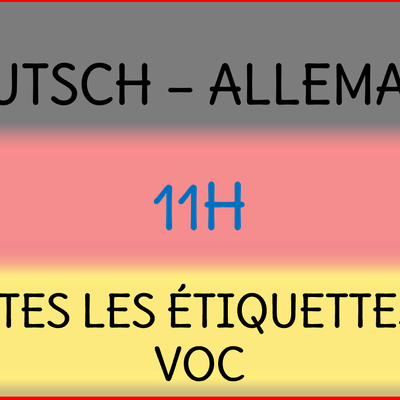 ALLEMAND 11H : Toutes les étiquettes