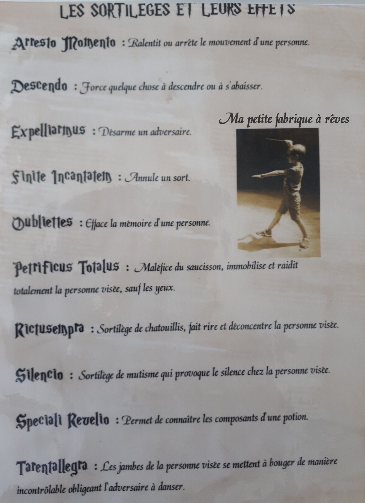 Idées de baguette gratuit à imprimer diy et cours de sortilèges pour un anniversaire Harry Potter