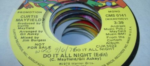 1978 : Single SP Curtom Records CMS 0141 Promo / CMS 0141 [ US ]