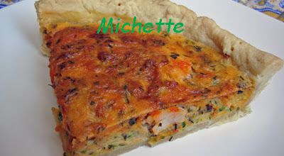 Tarte express aux crevettes et beurre de crabe, curry et courgette