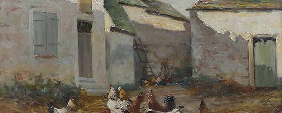 Mardi - L'artiste de la semaine : Les poules de Edmond Van Copenolle 