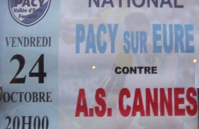 13e Journée le 24 Octobre 2008 : PACY / CANNES (2 - 1)