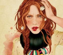 Charlotte a les cheveux qui frisottent
