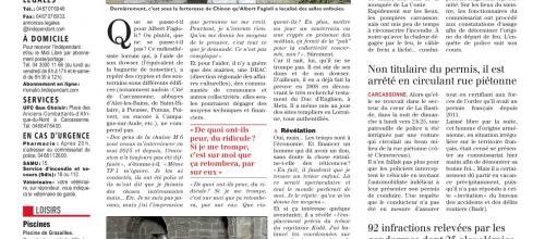 Carcassonne : Il repère des cryptes mais personne ne veut le croire, le 2 août 2016.(Bruno Coince)
