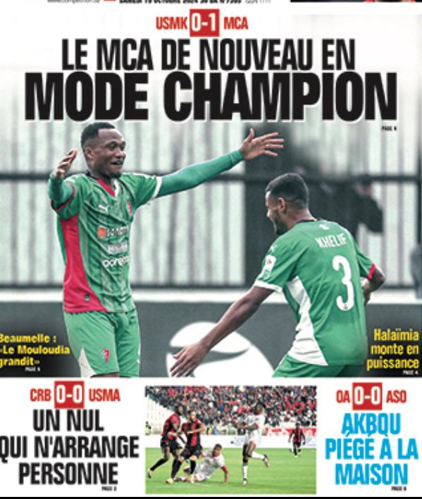 Vendredi 18.10.2024 à Khenchela Stade 