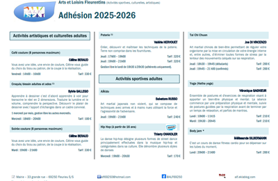 ALF - PLANNING DES ACTIVITES 2025-2026