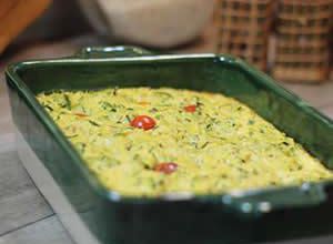 Flan à la Ricotta aux courgettes et Curry