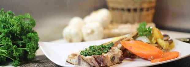 Côte de Veau Gremolata aux Champignons et Rattes