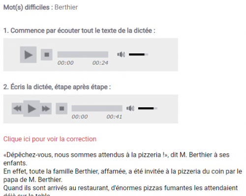 Dictée audio Bescherelle