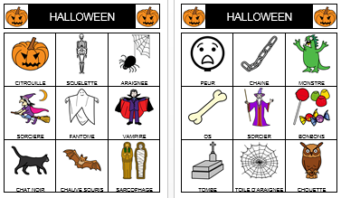 Loto HALLOWEEN en pictogrammes Arasaac