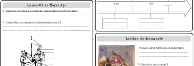 Evaluation : périodes de l'histoire et société médiévale