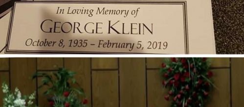 news george klein  funerals thanks all ............