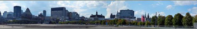 Panorama sur Montréal vu du Quai Jacques Cartier - Québec - Canada