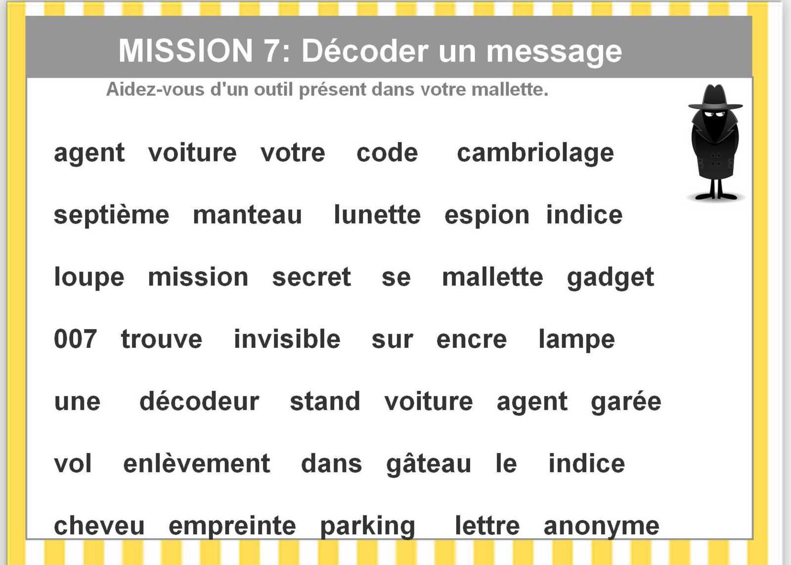 Anniversaire agent secret détective gratuit missions codes secrets, morse, filtre