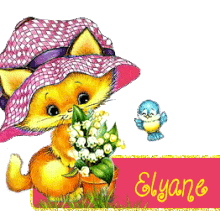756 - Chat et oiseau - MUGUET - 1er mai
