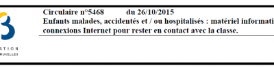* Enseignement spécialisé de Type 5 (besoins éducatifs des enfants malades ou convalescents)