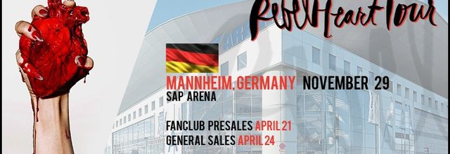The Rebel Heart Tour will stop once more in Germany