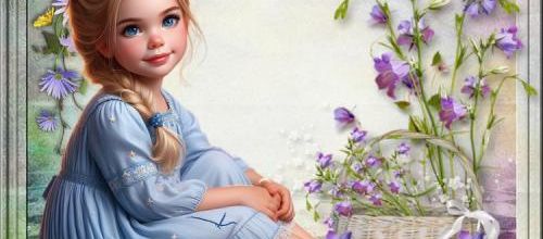 pieds nus la petite fille .