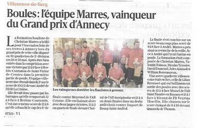 LE dauphiné du 22 Mai 2023 GP Annecy M2