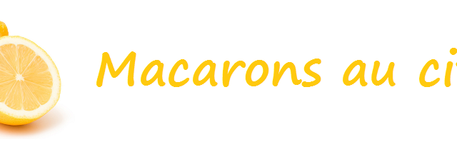 Macarons au citron