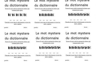 Le mot mystère du dictionnaire