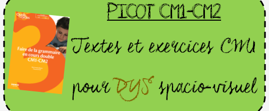 Ressources DYS : Textes et exercices PICOT CM1-CM2